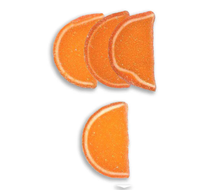 Cavalier Orange Fruit Slices Candy: 5LB Case