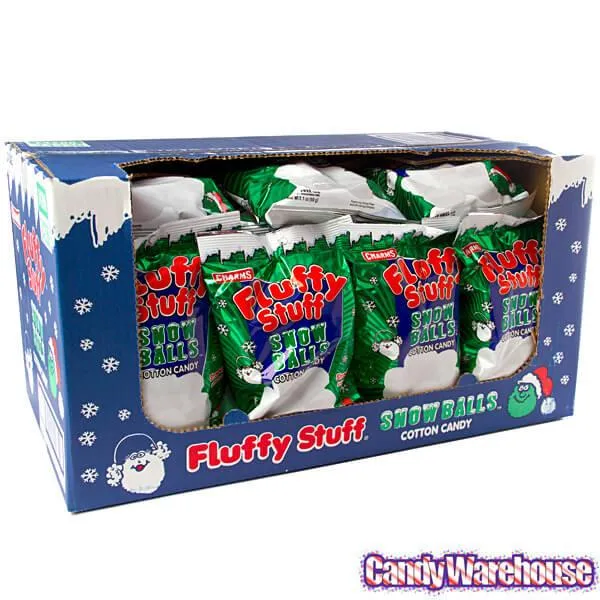 Charms Fluffy Stuff Snow Balls Cotton Candy Packs: 24-Piece Case - Image 2