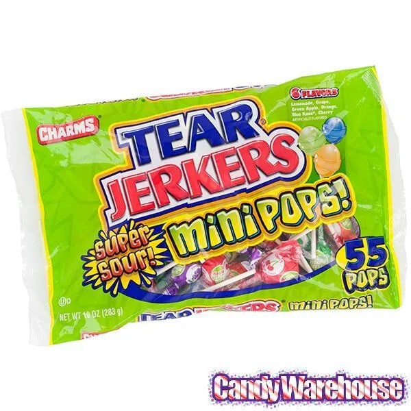 Charms Tear Jerkers Super Sour Mini Pops: 55-Piece Bag - Image 2