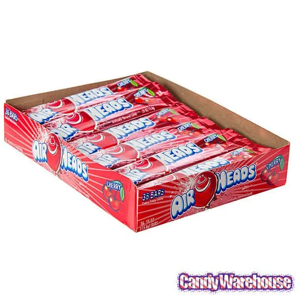 AirHeads Taffy Candy Bars - Cherry: 36-Piece Box - Image 3