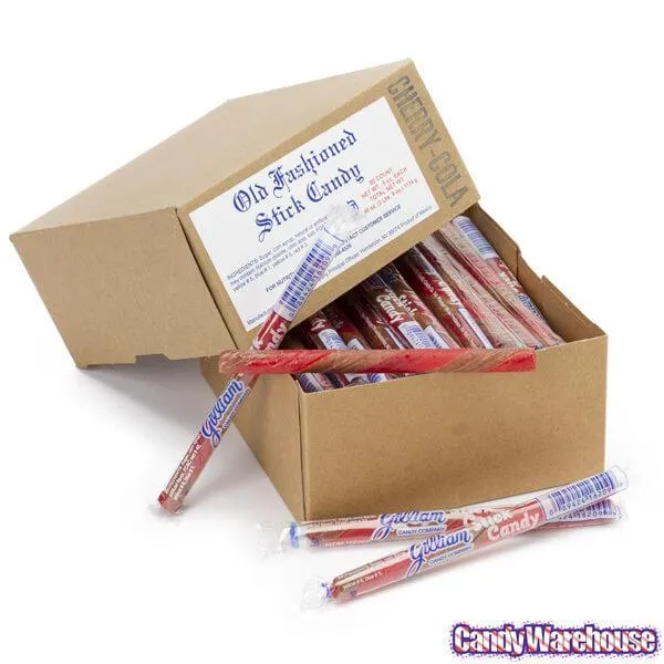 Old Fashioned Hard Candy Sticks - Cherry Cola: 80-Piece Box - Image 4