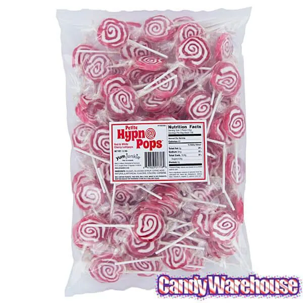 Hypno Pops Petite Swirled Lollipops - Cherry: 100-Piece Bag - Image 2