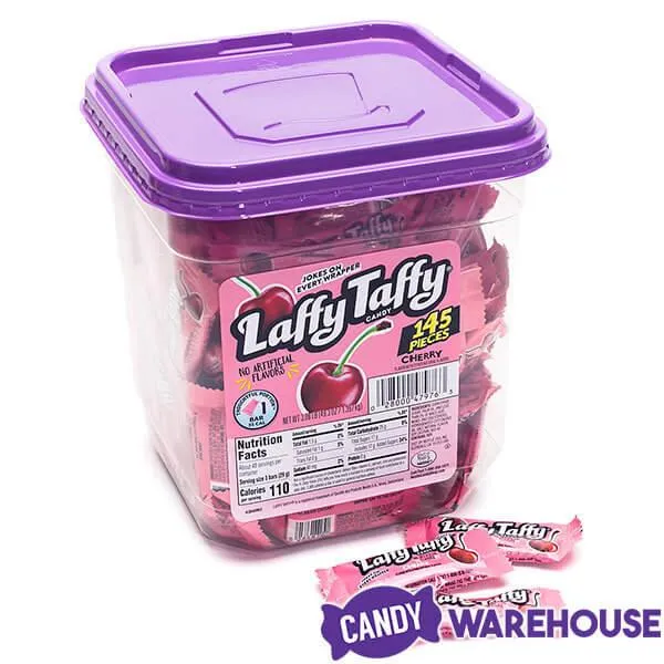 Laffy Taffy Candy - Cherry: 145-Piece Tub - Image 3