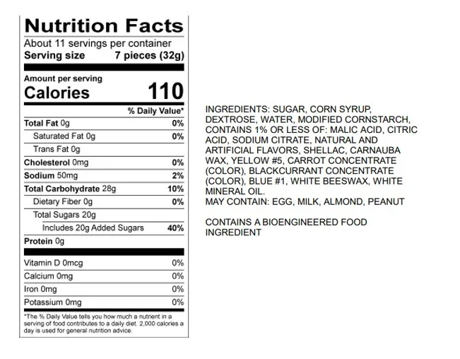 Chewy Sour Balls - Tart N Tangy Fruity Fusions Peg Bag: 8-Piece Case - Image 3