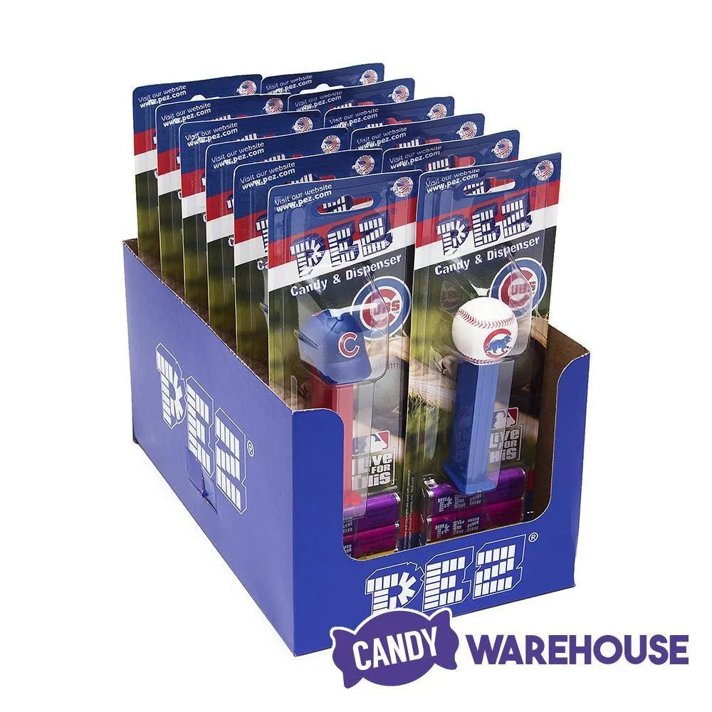 MLB Team Baseball PEZ Candy Packs - Chicago Cubs: 12-Piece Box - Image 3