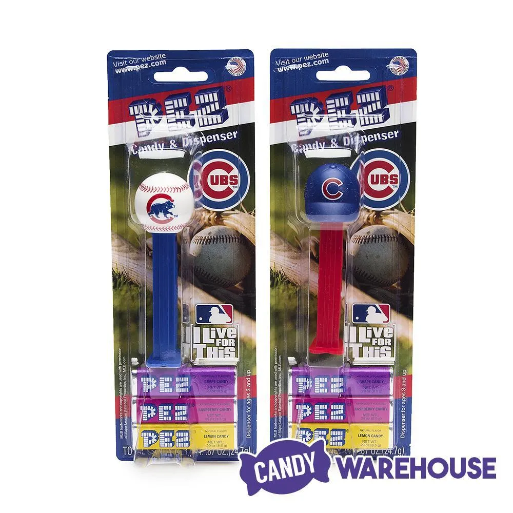 MLB Team Baseball PEZ Candy Packs - Chicago Cubs: 12-Piece Box - Image 4