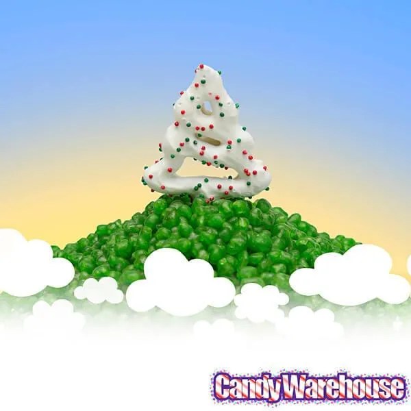 Chocolate Frosted Christmas Tree Mini Pretzels: 2LB Bag - Image 2
