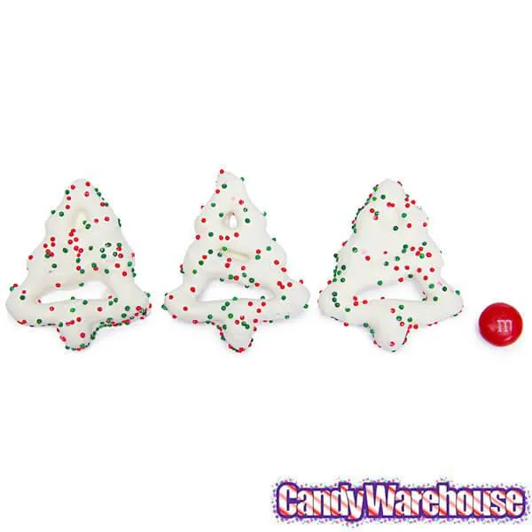 Chocolate Frosted Christmas Tree Mini Pretzels: 2LB Bag - Image 4
