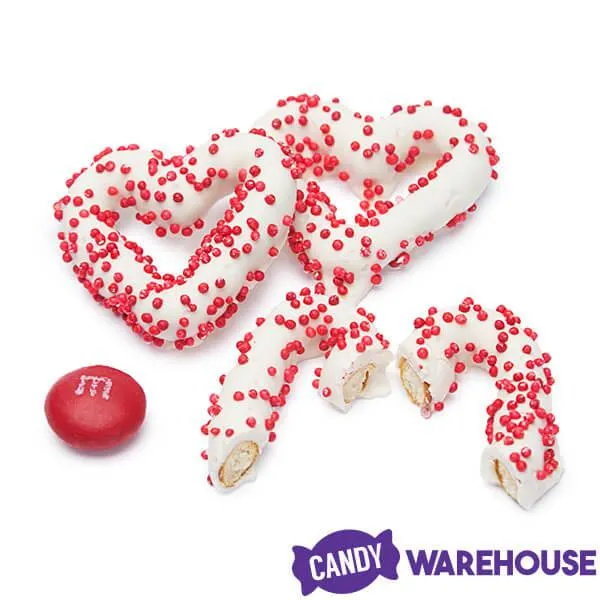 Chocolate Frosted Valentine Mini Pretzel Hearts: 5LB Bag - Image 3