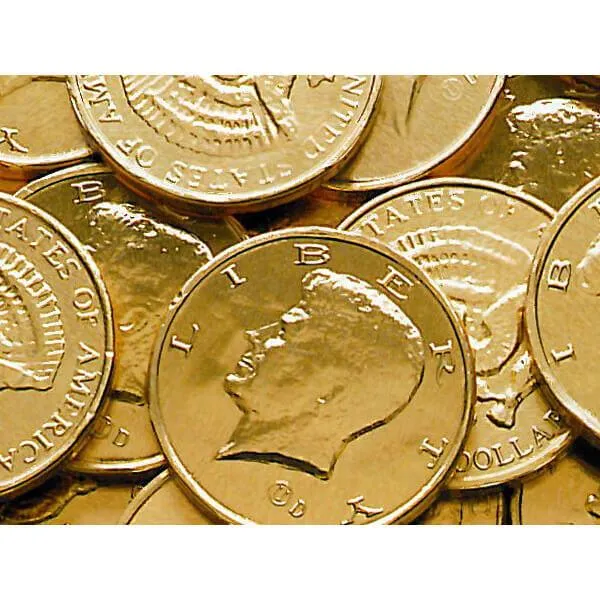 Palmer Foiled Chocolate Half Dollars Candy Coins: 4LB Bag