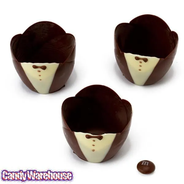 White and Dark Chocolate Tuxedo Cups: 6-Piece Box - Image 4