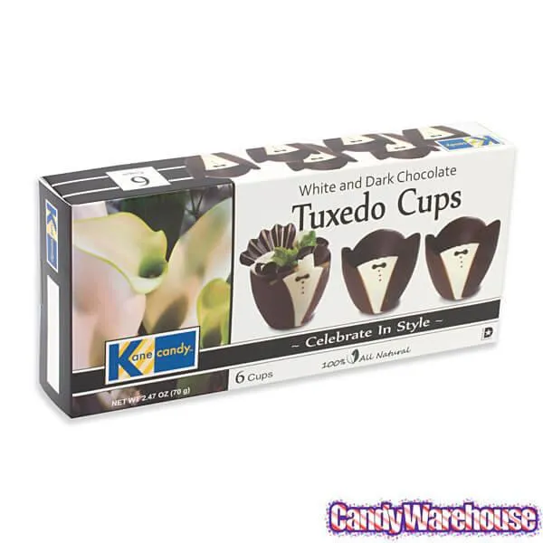 White and Dark Chocolate Tuxedo Cups: 6-Piece Box - Image 5