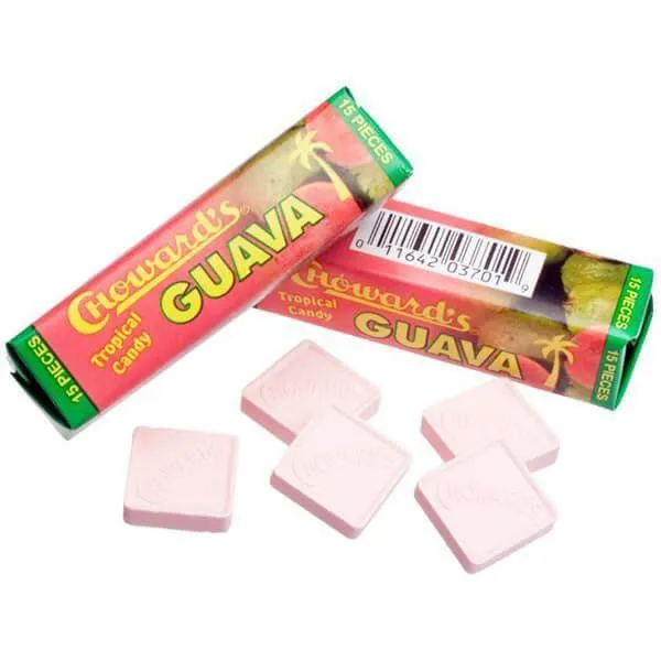 Choward's Guava Mint Squares Candy Packs: 24-Piece Box