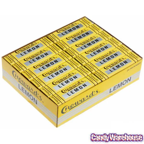 Choward's Lemon Mint Squares Candy Packs: 24-Piece Box - Image 2