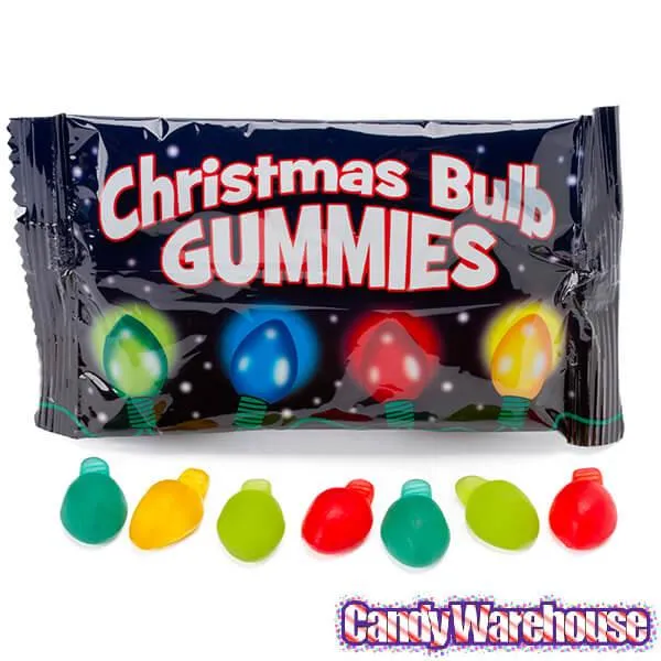 Christmas Light Bulb Gummy Packs: 20-Piece Bag - Image 3