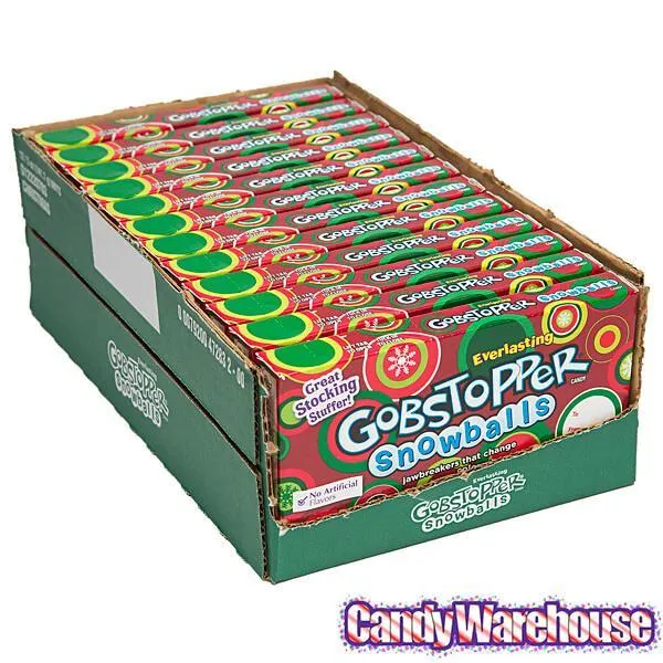 Christmas Everlasting Gobstopper Snowballs Candy 5-Ounce Packs: 12-Piece Box - Image 5