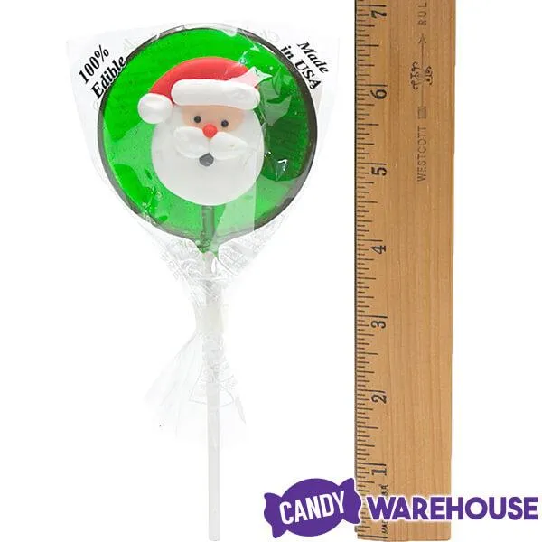 Christmas Hard Candy Lollipops: 12-Piece Pack - Image 2