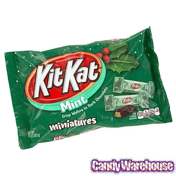 Christmas Mint Dark Chocolate Kit Kat Minis Candy: 10-Ounce Bag - Image 3