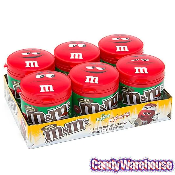 Christmas M&M's Candy Filled Bottles: 6-Piece Display - Image 2
