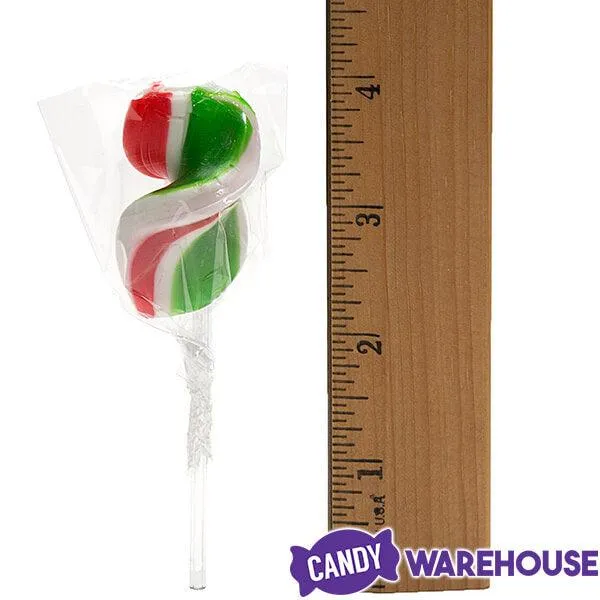 CurlyCutes Petite Ribbon Pops - Christmas Peppermint: 20-Piece Jar - Image 3