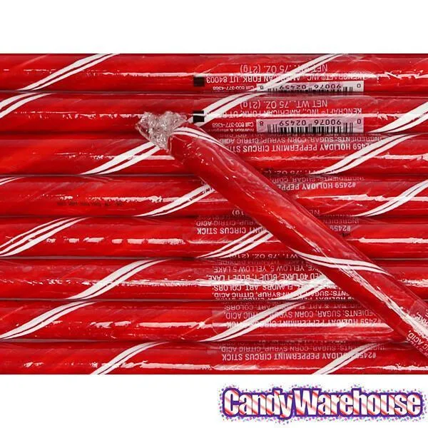 Christmas Peppermint Hard Candy Sticks: 100-Piece Box - Image 2