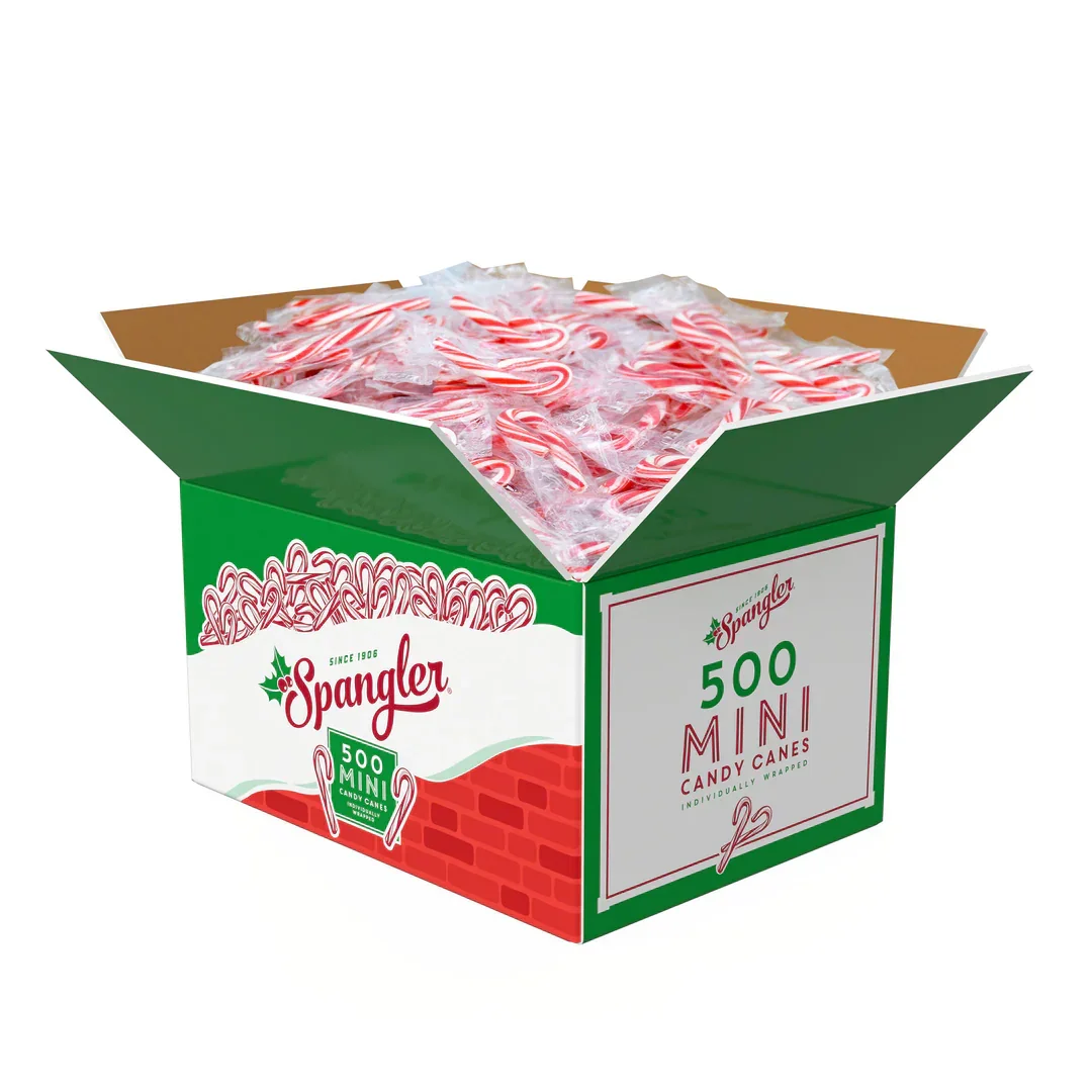 Christmas Peppermint Mini Candy Canes: 500-Piece Box
