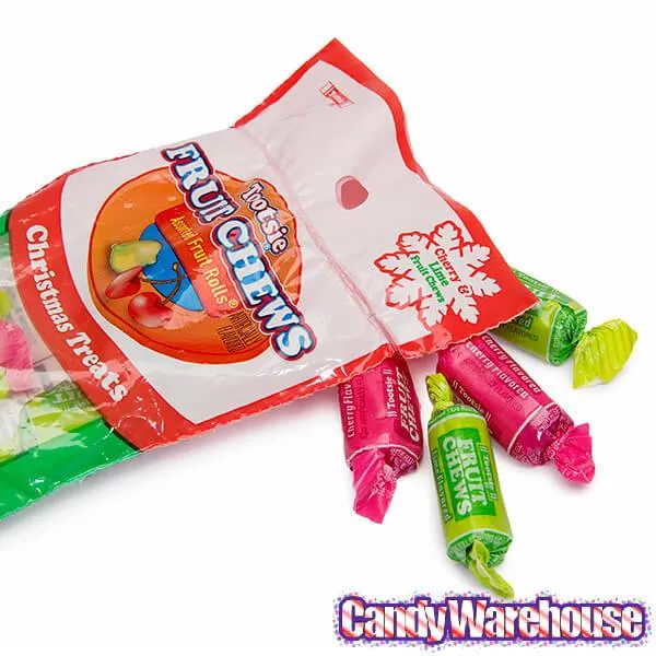 Red & Green Tootsie Roll Fruit Chews in Christmas Stockings: 24-Piece Case - Image 3