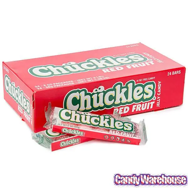 Chuckles Red Fruit Jelly Candy Packs: 24-Piece Box - Image 3