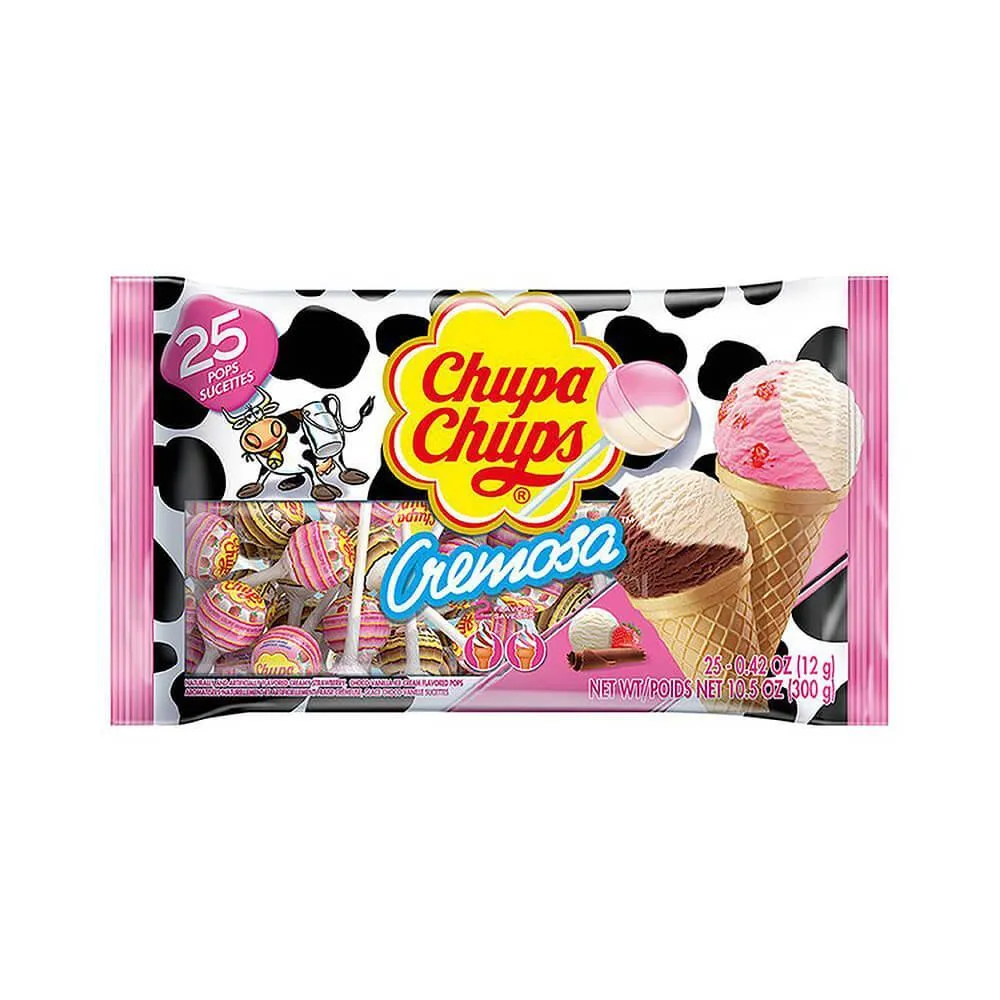 Chupa Chups Cremosa Ice Cream Lollipops: 25-Piece Bag - Image 2