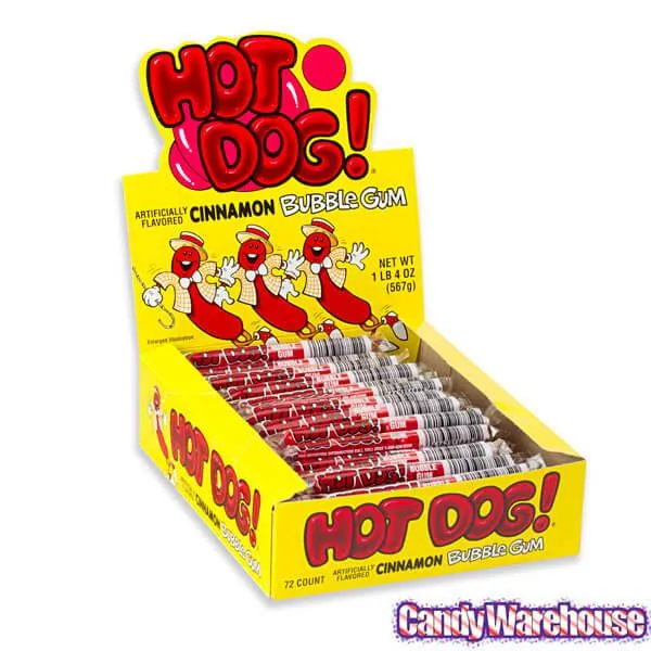 Cinnamon Hot Dog Gum Packs: 72-Piece Box - Image 2