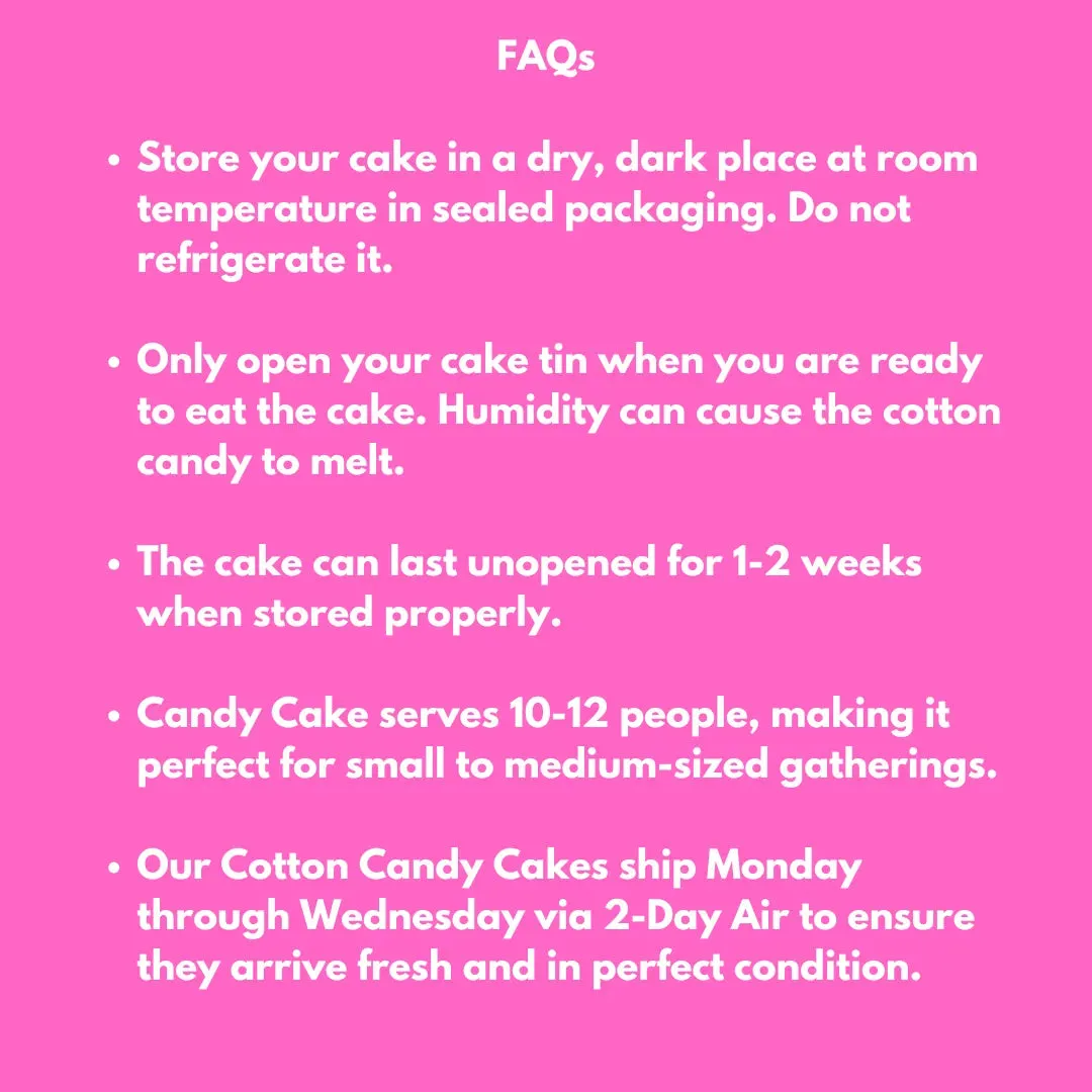 City Pop Rainbow Cotton Candy Cake - Image 5
