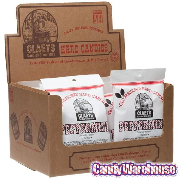 Claeys Hard Candy Drops Bags - Peppermint: 12-Piece Box - Image 2