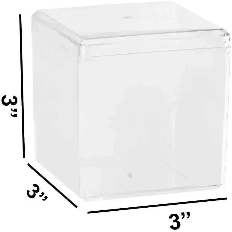 Clear Acrylic Boxes 3"X3"X3" 12 Pack - Image 3