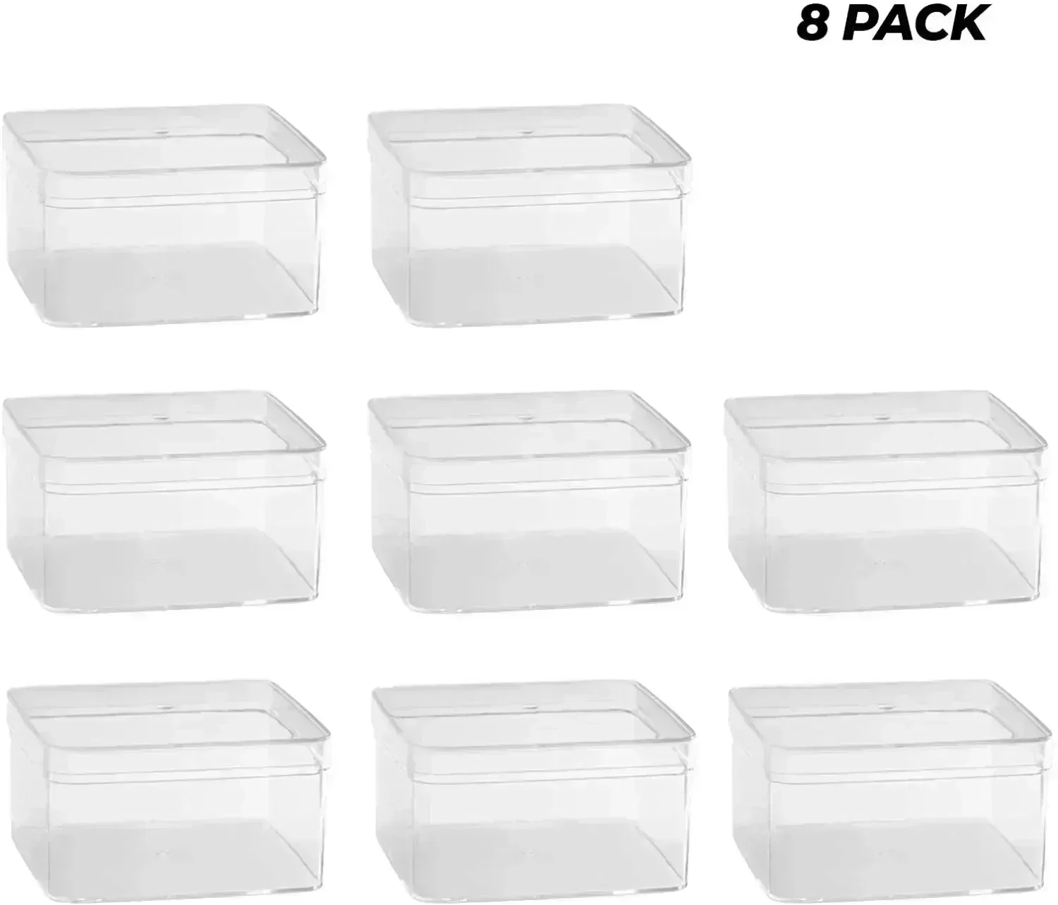 Clear Acrylic Boxes 4.25"X4.25"X2.25" 8 Pack - Image 4