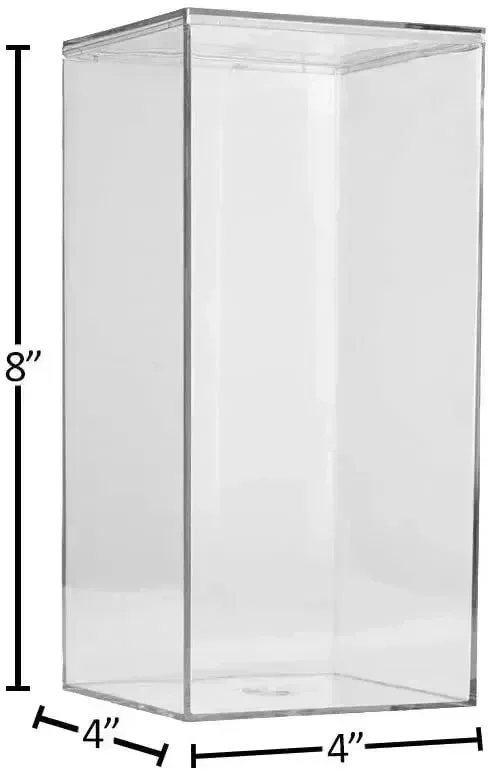 Clear Acrylic Boxes 4"X4"X8" 3 Pack - Image 2