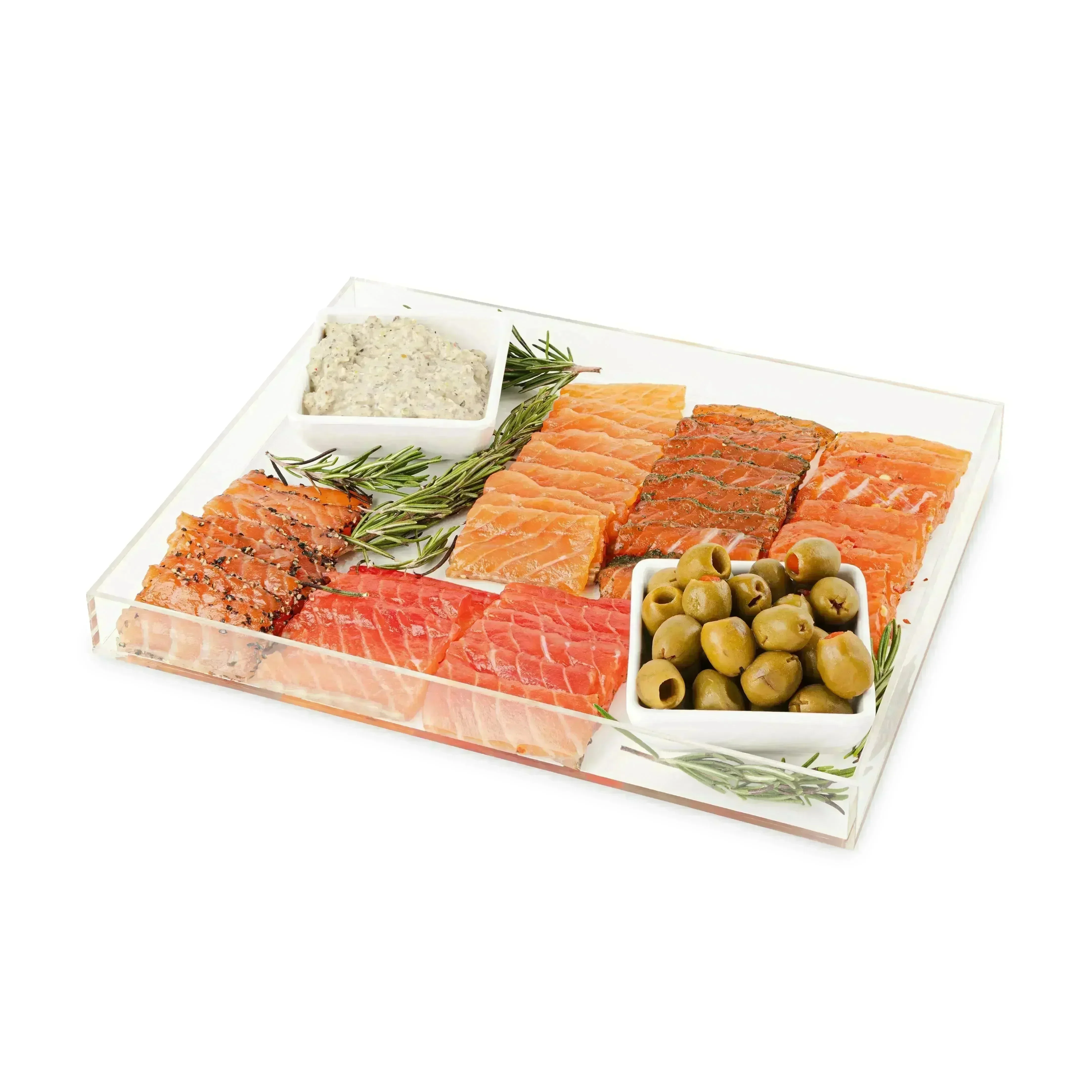 Clear Acrylic Serving Tray With Lid - Image 2