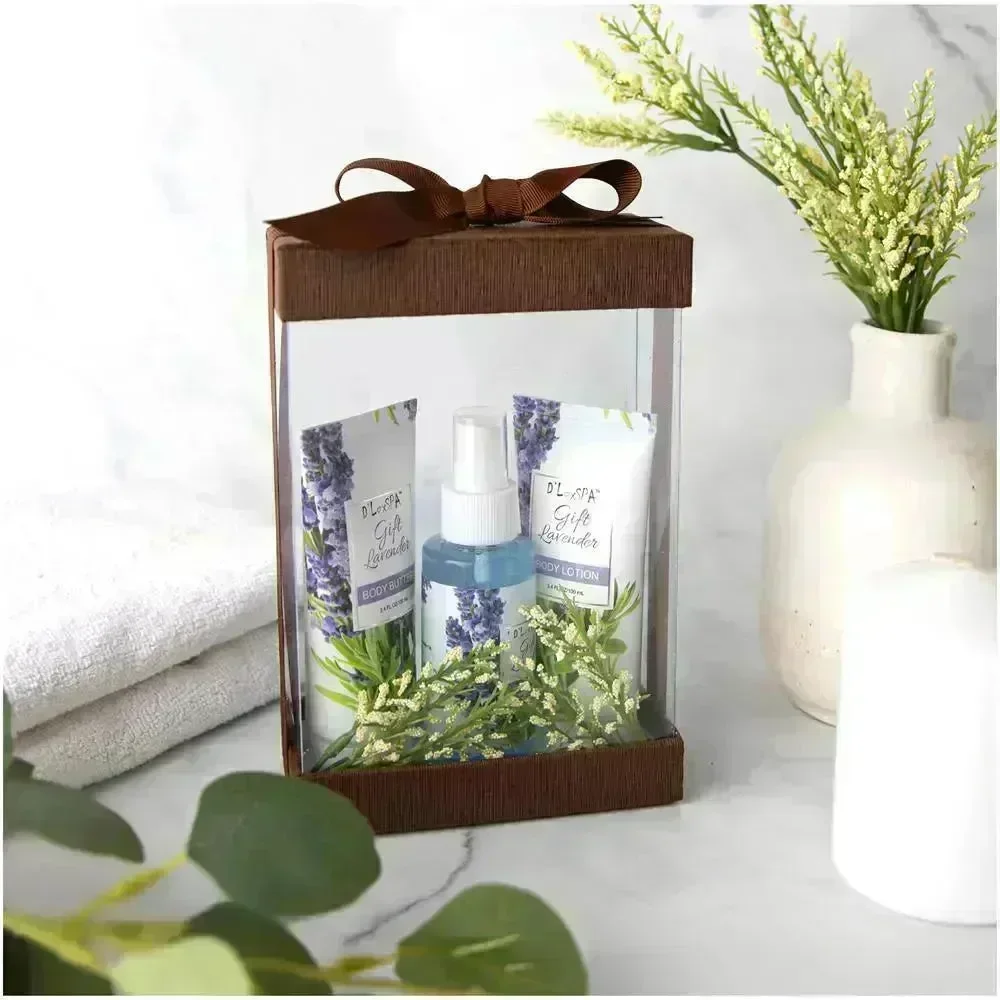 Clear Brown 7.5X5X2.5 Gift Boxes 6 Pack Bakery Boxes With Base Lid & Ribbon - Image 5