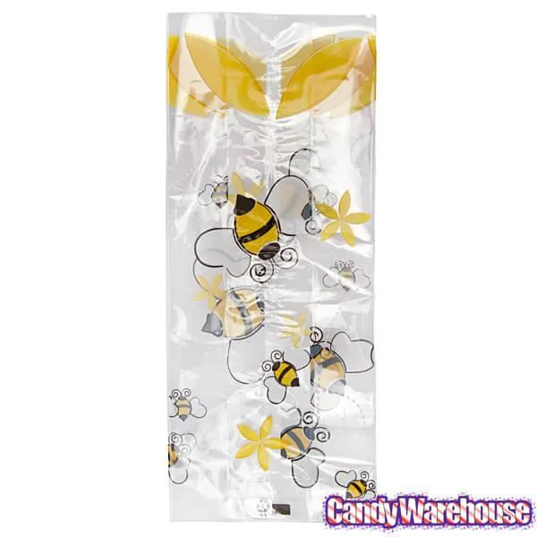Clear Cello Candy Bags with Honey Bees: 100-Piece Box - Image 2