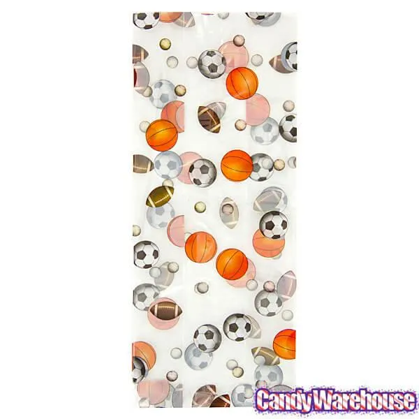 Sports Balls Print Clear Cello Candy Bags: 100-Piece Box - Image 2