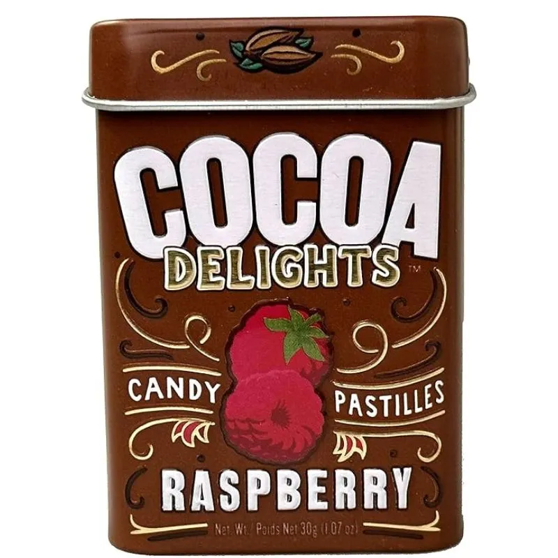 Cocoa Delights Raspberry Candy Pastilles: 12-Piece Box - Image 3