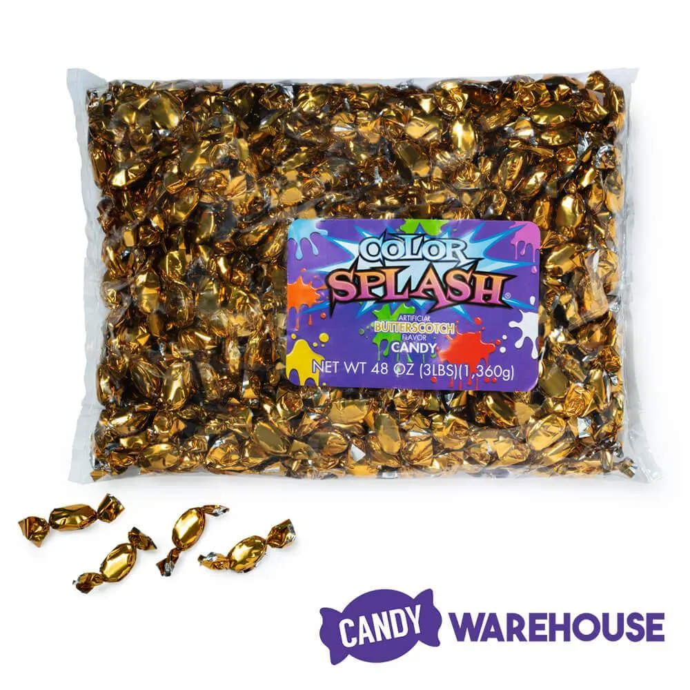 Color Splash Gold Butterscotch Hard Candy: 3LB Bag - Image 3