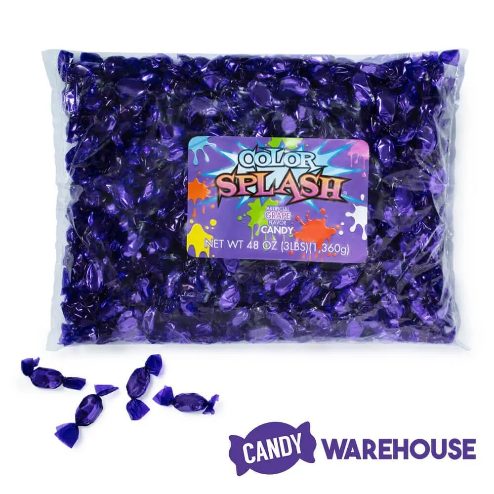 Color Splash Purple Grape Hard Candy: 3LB Bag - Image 3