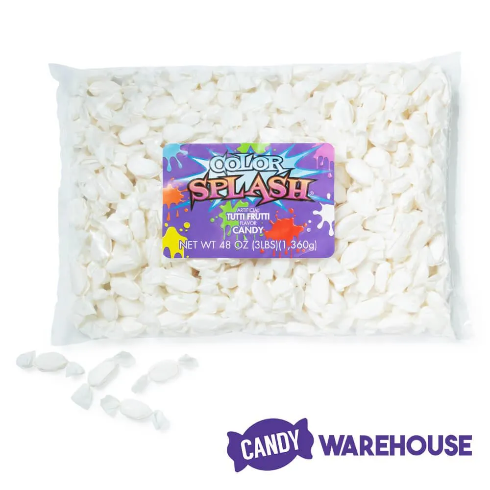 Color Splash White Tutti Frutti Hard Candy: 3LB Bag - Image 3