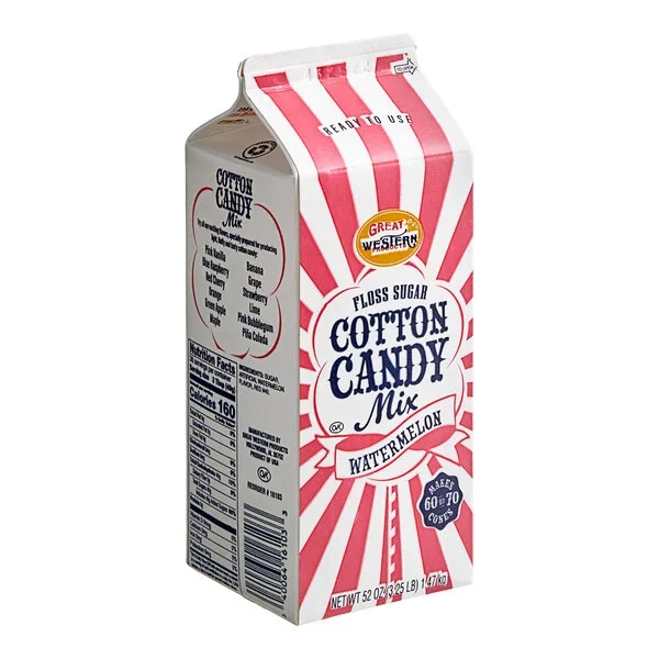 Cotton Candy Floss Sugar - Watermelon: Half Gallon Carton