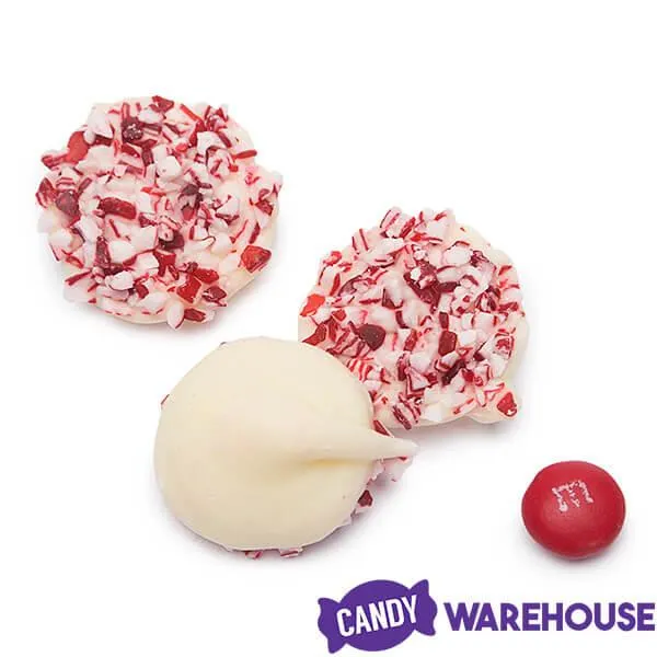 Crushed Peppermint Candy Cane White Chocolate Drops: 1LB Jar - Image 2