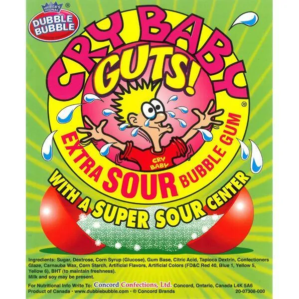 Cry Baby Guts Sour Gumballs: 850-Piece Case - Image 2