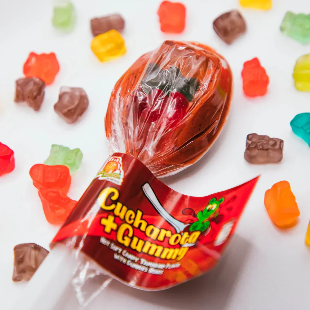 Cucharota & Gummy Tamarind Candy Spoons: 24-Piece Display - Image 2