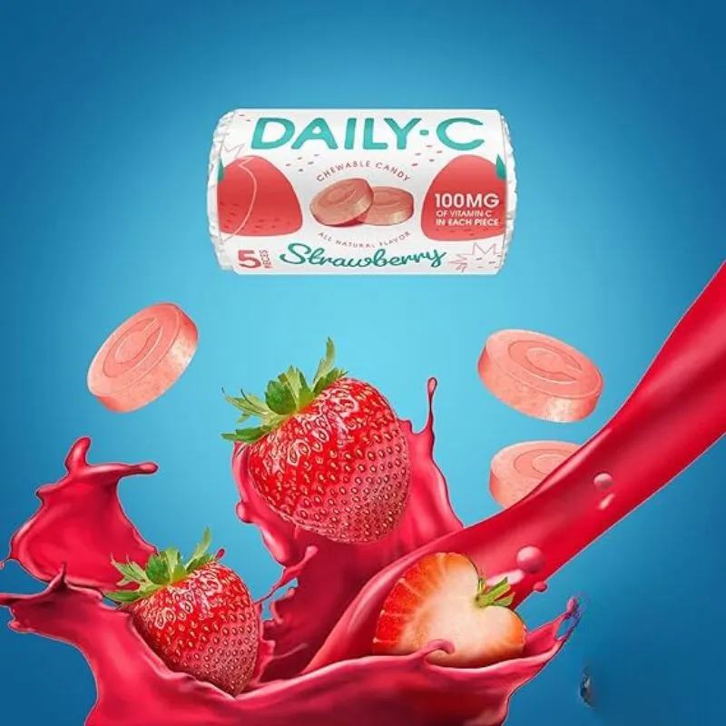 Daily C Vitamin Candy - Strawberry: 12-Piece Box - Image 4