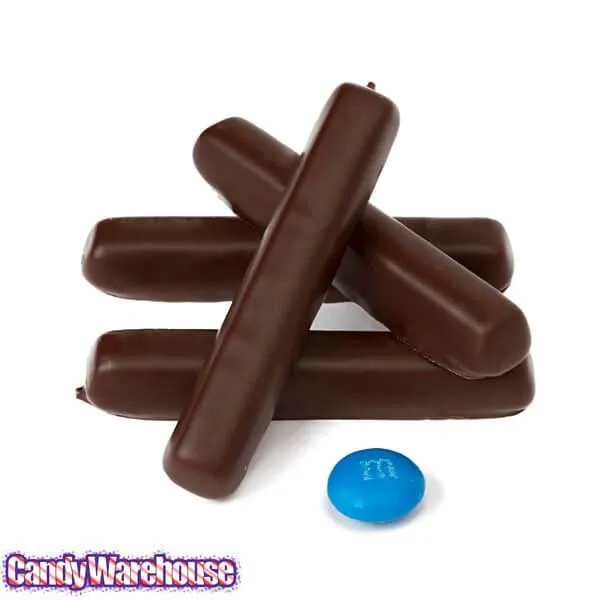 Dark Chocolate Covered Orange Jelly Candy Sticks Packs: 12-Piece Box - Image 2