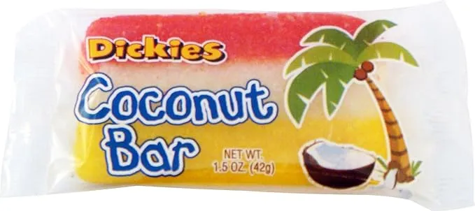 Dickies Coconut Slice Candy Bars: 24-Piece Display